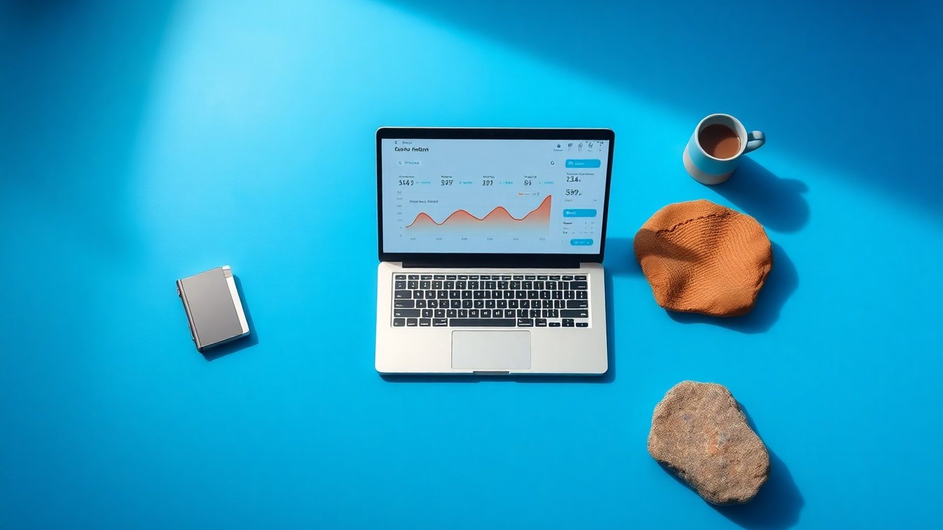 Analitički dashboard na laptopu — vizualizacija automatiziranog poslovnog sustava